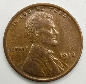 1918 P Lincoln centesimo di grano VF/XF lo classifichi! Penny EF spedizione gratuita! - Foto 1 di 4