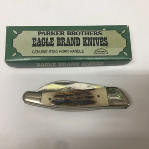Pocket Knife Folding  Parker Brothers Eagle Brand Knives K-124 2 Blades Vintage - Picture 1 of 12