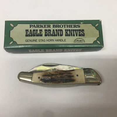 Pocket Knife Folding  Parker Brothers Eagle Brand Knives K-124 2 Blades Vintage - Image 1 of 4