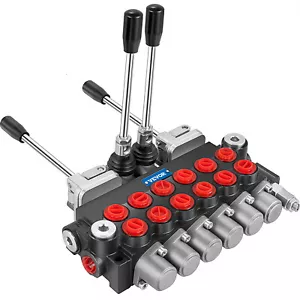 VEVOR Hydraulic Directional Control Valve Backhoe 6 Spool 11 GPM With G1/2 Port - Picture 1 of 12