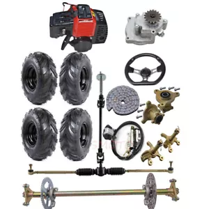 29" Rear Axle Kits 6''Wheel Tire 2-stroke Engine Motor Brake for Mower Buggy ATV - Picture 1 of 38