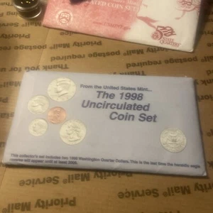 1998 Uncirculated Coin Set U.S Mint Original Government Packaging OGP - Picture 1 of 3