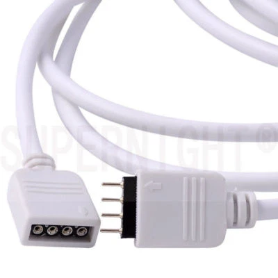 2.5米延长线连接器4针插头适用于LED灯条RGB 5050 3528 — 第 1/4 张图片