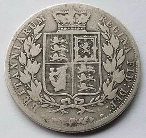 1885 Queen Victoria Silber Half Crown Münze - Bild 1 von 4