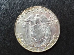 Silbermünze Republik Panama 1968 1/2 Balboa Stempelglanz KM #12.a1 D9346 - Bild 1 von 4