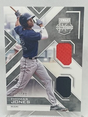 Thomas Jones 2016 Elite Extra Edition Dual Game Used Jersey /149 XebX - Image 1 of 2