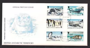 British Antarctic Territory BAT FDC Scott 192-196 1992 animals fauna - Bild 1 von 1