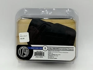 1791 4-Way IWB/OWB Holster For Full-Size Firearms RH Size 5 / 4WH 5 SBL R. i6 - Picture 1 of 4