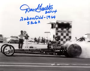 DON GARLITS SIGNED 8x10 PHOTO + HUGE INSCRIPTION DRAG RACING LEGEND BECKETT BAS - Picture 1 of 2