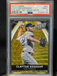 CLAYTON KERSHAW 🔥POP 2 /15 PSA 9🔥 2015 Panini National Conv VIP Gold Wave - Picture 1 of 2