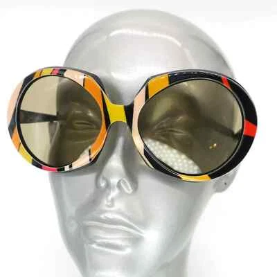 Gafas de sol de colección de gran tamaño con forma ovalada Emilio Pucci *Vivara* con ángulos geométricos Foto 1 de 4