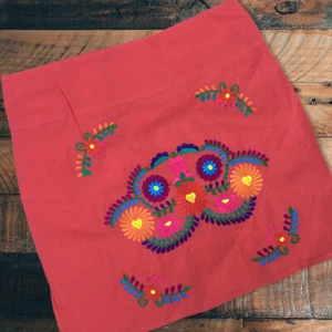 Handmade Mexican Embroidered Skirt - Short Floral Mexican Pencil Skirt - Picture 1 of 4