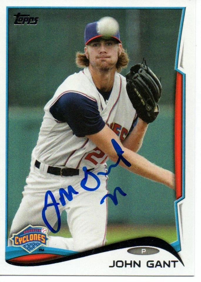 Jon Gant Brooklyn Cyclones 2014 Topps Pro Debut Autographed Signed Card - Image 1 of 1