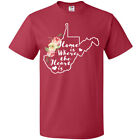 Inktastic West Virginia Home Is Where The Heart Is With Watercolor T-Shirt State