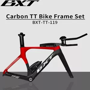 BXT Carbon Time Trial Frame Carbon Fiber Triathlon Bike Aero Racing Bicycle - Picture 1 of 32