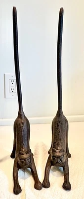 2 Stretching Yoga Cats Cast Iron Paper Towel Holder Toilet Roll Holder Organizer - Image 1 of 4