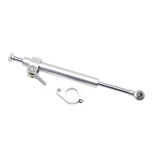 330mm Universal Steering Damper for Honda Yamaha Kawasaki Stabilizer CNC Silver - Picture 1 of 5