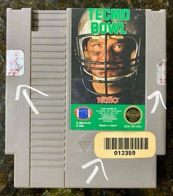 🏈 NES Tecmo Bowl RARE 1st Edition!Black Seal & Eric Dickerson Ex-Rental WORKS!