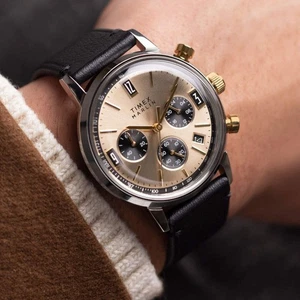 Timex Marlin Chronograph Tachymeter 40mm Champagner - Bild 1 von 7