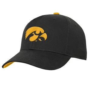 Youth Fanatics Black Iowa Hawkeyes Logo Adjustable Hat - Picture 1 of 3