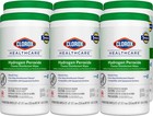 6 Pack Clorox Healthcare Hydrogen Peroxide Cleaner Wipes, 6.75" x 9", 95 Count