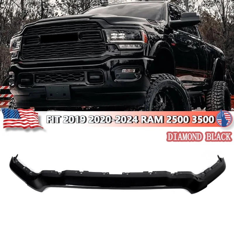 Diamond Black Front Upper Grille Molding Trim For 2019 2020-2024 Ram 2500 3500 - Image 1 of 4