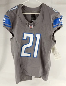 2021 Detroit Lions Lions #21 Game Issued Grey Jersey Color Rush Prototype 44 977 - Bild 1 von 9