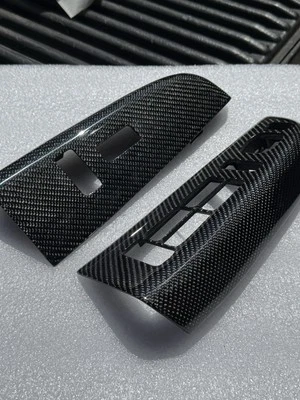 99-02 GMC Sierra Silverado Tahoe Suburban Escalade Carbono Ventana Borde Bisel Foto 1 de 4