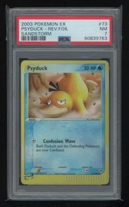 Pokemon EX Sandsturm PSYDUCK 73/100 Common Reverse Holo PSA 7 NM - Bild 1 von 2