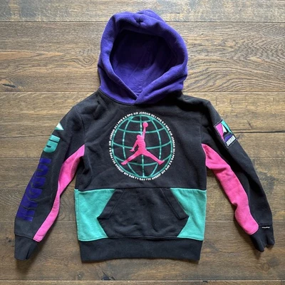 复古耐克 Air Jordan Youth 小号连帽衫 - Globe Sphere *正面小孔 * — 第 1/4 张图片