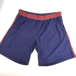 Pantaloncini corti Rhone uomo taglia XXL Swift foderati blu navy/bordeaux palestra allenamento corsa atletica - Foto 1 di 18