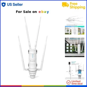 AC1200 Outdoor WiFi Extender Dual Band Weatherproof Long Range Router - Picture 1 of 11