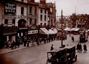 1946 Broadgate Coventry Inghilterra Regno Unito RPPC Cartolina E M Laughlin WWII WW2 - Foto 1 di 3