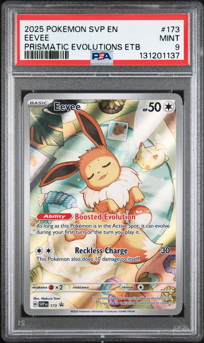 Eevee Pokémon TCG Professional Sports Authenticator (PSA) Grade 9