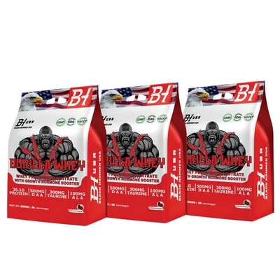 GORILLA Whey Protein 6KG (3×2kg) CHOCOLATE | Lean Muscle Builder | Black Hammer USA - Image 1 of 3