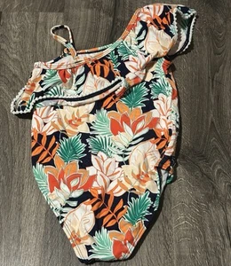 Girls Size 5 One-Piece Floral Ruffle Swimsuit Janie & Jack Swim Wear - Picture 1 of 3