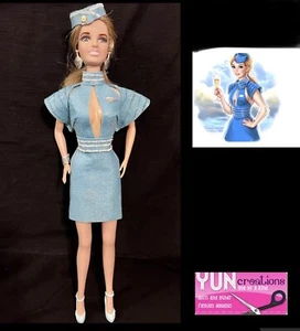 Ooak Britney Spears Puppe In Toxic Video Flugbegleiter Custom Handarbeit Sammeln - Bild 1 von 11