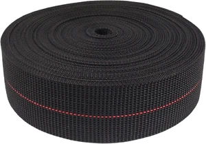 Bamboomn Two-Inch Latex Elasbelt Webbing for Chair Repair - 40' Roll Black - Picture 1 of 12