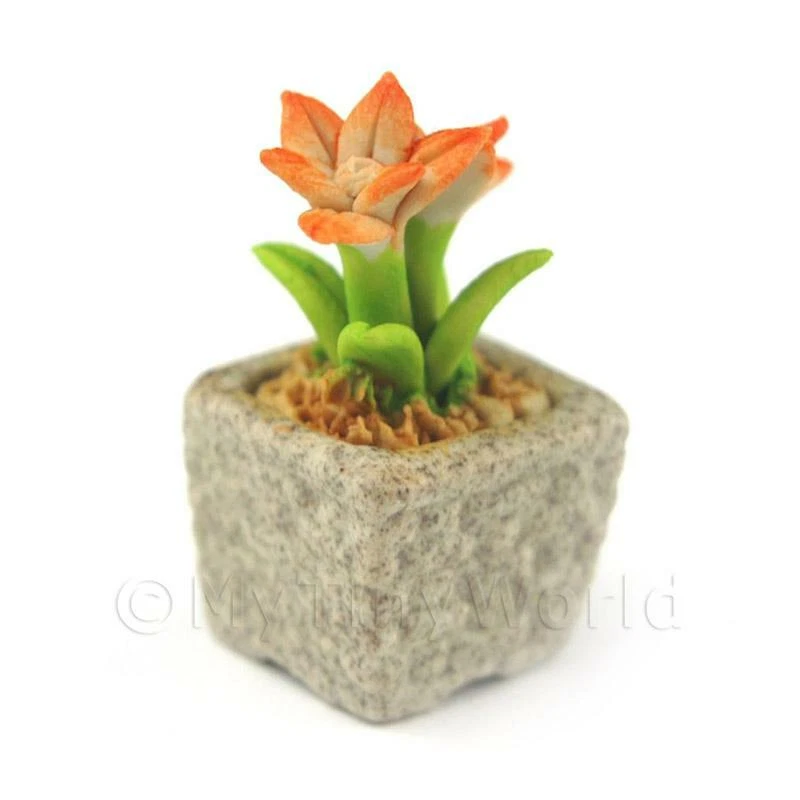 Miniatura Fatto a Mano Doppio Colorato Ceramica Flower - Immagine 1 di 1