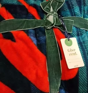 RARE Aerie Blanket Plush Sherpa Fleece Super Soft 48" x 60" Plaid Free Tote Bag - Picture 1 of 6