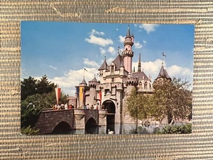 Disneyland Sleeping Beauty Castle Drawbridge Moat Fantasyland Chrome Postcard - Picture 1 of 2