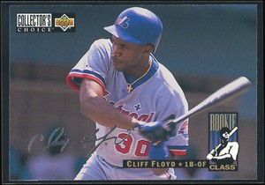 1994 Collector's Choice Silver Signature Cliff Floyd Rookie Class #7 Expos