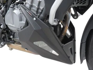 CF Moto 800MT Sport 2022-2025 Belly Pan negro brillante con malla plateada Powerbronz - Imagen 1 de 4