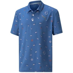 Puma Big Boys MATTR Sunnies Fashion Polo Shirt 534340-02 Bright Cobalt XL $40 - Picture 1 of 2