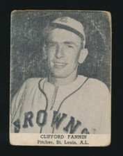 1947 D323 Tip-Top Bread Baseball -CLIFF FANNIN (St Louis Browns)