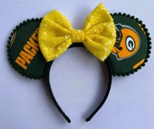 HANDMADE Mouse Ears-Green Bay Packers/NFC North/NFL Team Mouse Ears - Picture 1 of 7