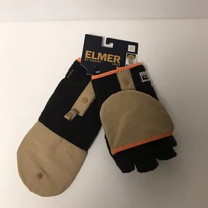 Elmer By Swany Men's Sz M Wool Fleece Short Fingers Gloves Flip Top Mitten EM362 - Picture 1 of 9