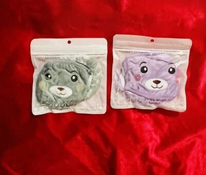 2 PC Kids Face Mask Reusable washable 2-in-1 Mouth Cover Earmuff Plush Bear Mask - Picture 1 of 7