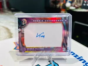 Panini Illusions Rookie Endorsements 2023 #RE-CTN Cedric Tillman/334 AU RC AUTO - Imagen 1 de 2
