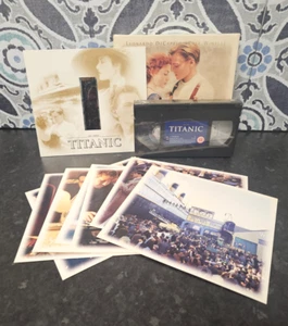 Titanic Collectors Box Edition Exclusive 35mm Film Cell + 8 Cards VHS Video Set - Picture 1 of 8